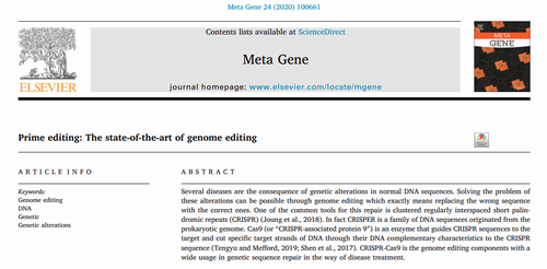 Prime editing: The state-of-the-art of genome editing